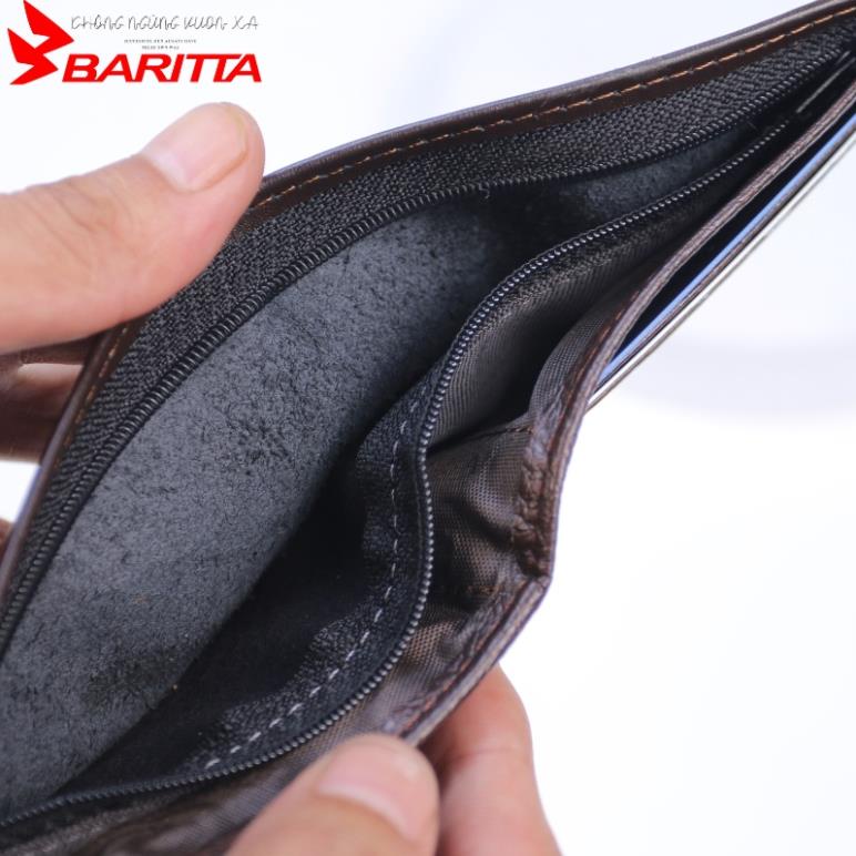 Ví nam Baritta da bò dáng ngang. bóp da nam chính hãng BH 12 tháng - VD004