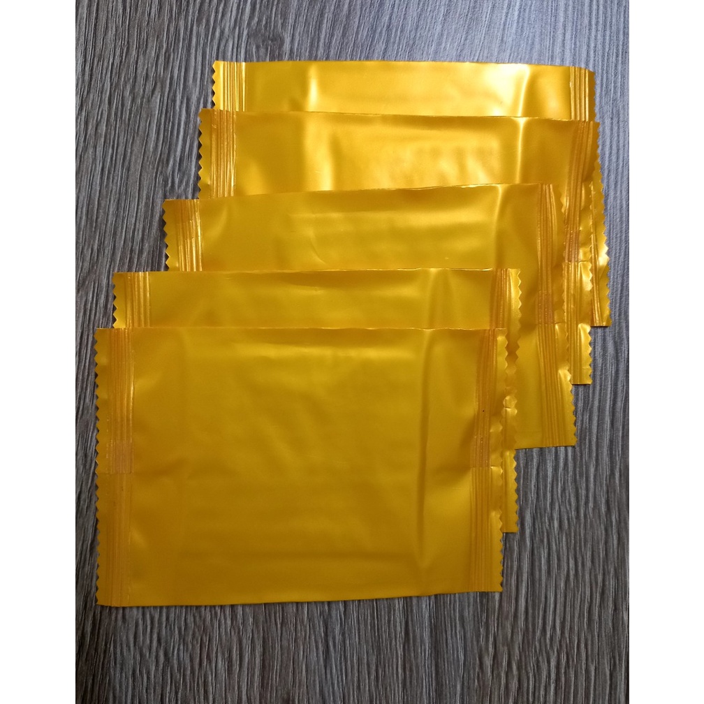 500 cái khăn Lạnh, khăn ướt mini màu vàng