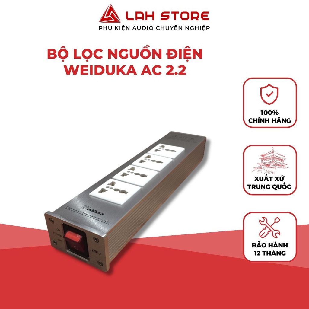 Bộ lọc nguồn điện Weiduka AC 2.2, phụ kiện chính hãng cho hệ thống âm thanh - LAH Store