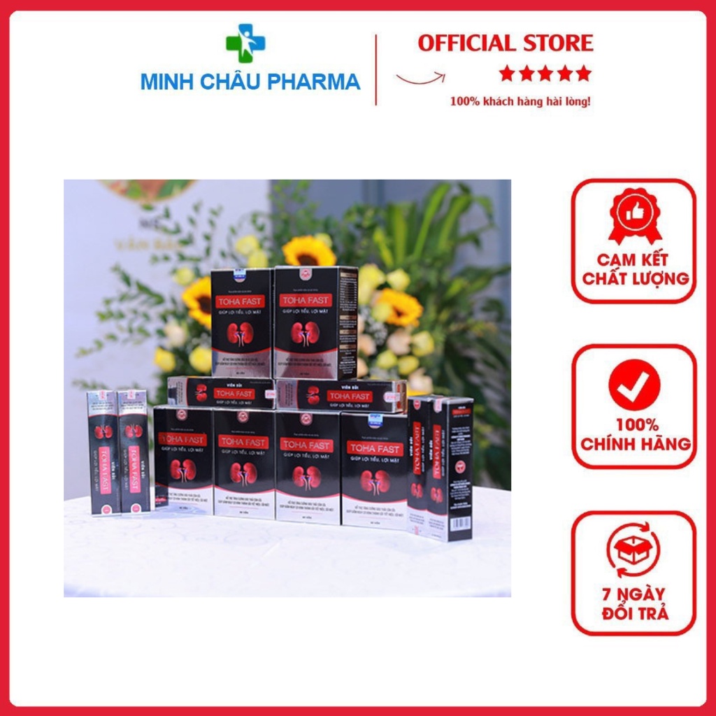 Viên Uống Toha Fast Chiết Xuất Từ Thảo Dược Tự Nhiên Giúp Lợi Tiểu, Lợi Mật, Hỗ Trợ Tăng Cường Đào Thải Sỏi Cặn