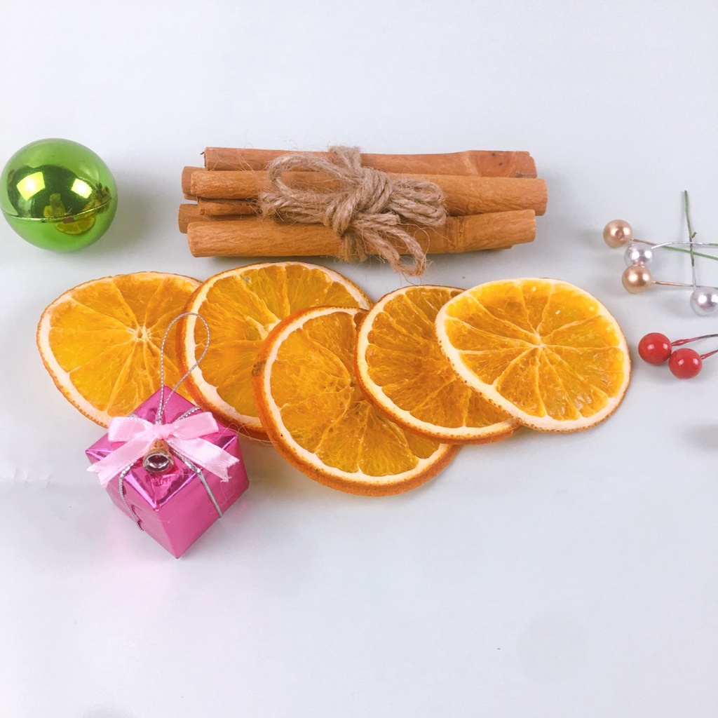 Set cam vàng quế thanh tặng kèm 2m dây thừng trang trí noel trang trí cây thông decor