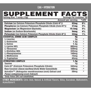 Sữa phục hồi và phát triển cơ bắp Nutrex EAA+ Hydration (30 Servings) nhập khẩu Mỹ