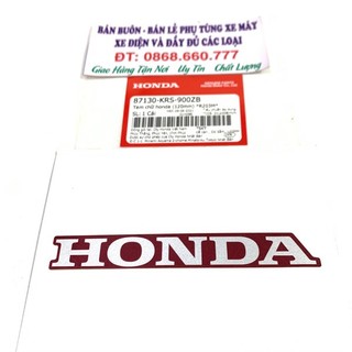 Tem chữ honda wave 100 màu đỏ sẫm zin honda - 87130krs900zb