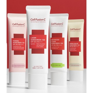 Kem chống nắng Cell Fusion C Laser / Clear / Toning Suncreen Đỏ / Xanh 50ml