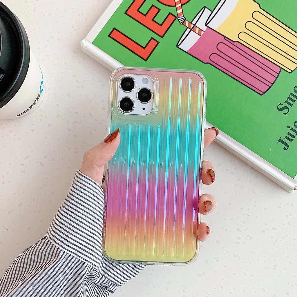 Ốp Điện Thoại Cứng Chống Sốc Màu Gradient Thời Trang Cho iPhone 14 13 12 11 Pro Max XS XR X 8 7 Plus + SE 2020