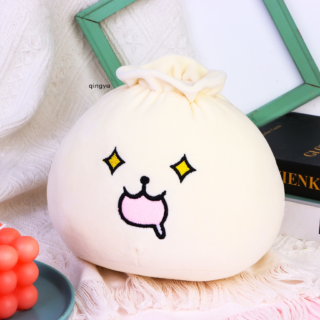 Qingyu Gối Nhồi Bông Hình Bánh Bao Bánh Bao Thịt Nhồi Bông PLI