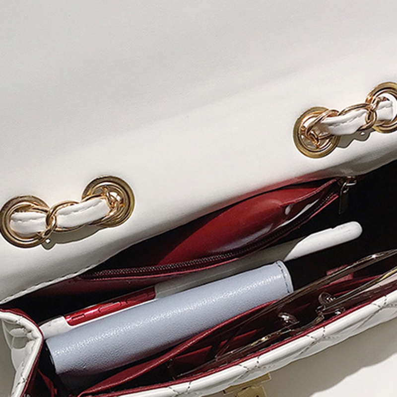 Túi Đeo Chéo Vai Có Dây Xích Kiểu Hình Thoi Nhỏ Nhắn Phong Cách Hàn Quốc Dành Cho Nữ