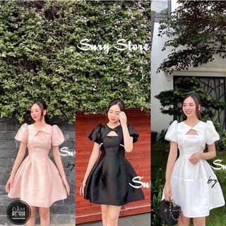 BIGSIZE HIẾU HIẾU ( Đầm xoắn ngực viền đá eo 55-100kg )