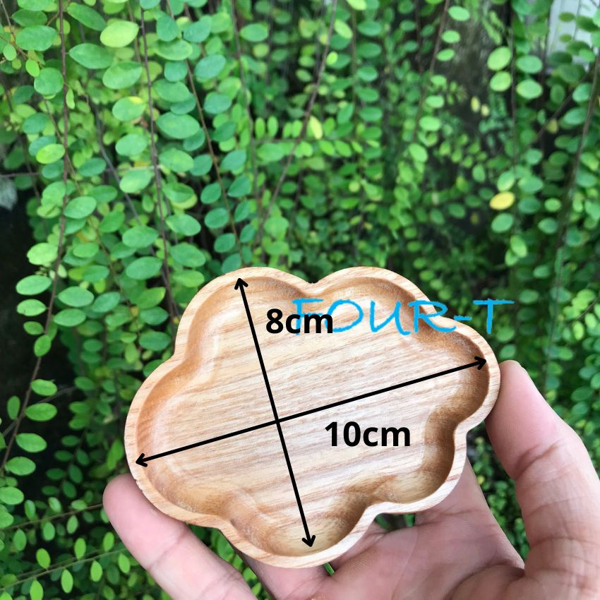 Khay Gỗ Mini Hình Lá, Tim, Mây Dễ Thương