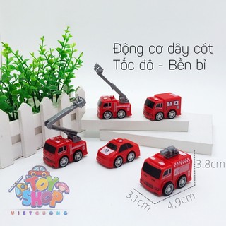 Xe đồ chơi xe cứu hỏa mini động cơ dây cót
