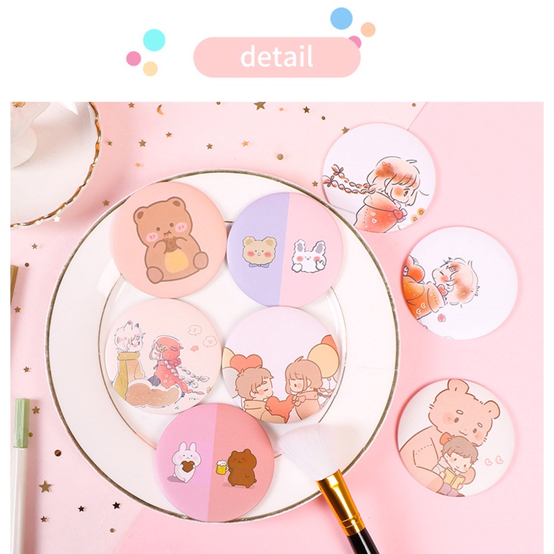 Sẵn Sàng Cổ Hoạt Hình Gương Nhỏ Di Động Gương Trang Điểm Gương Si Di Động Giáng Sinh Hoạt Động