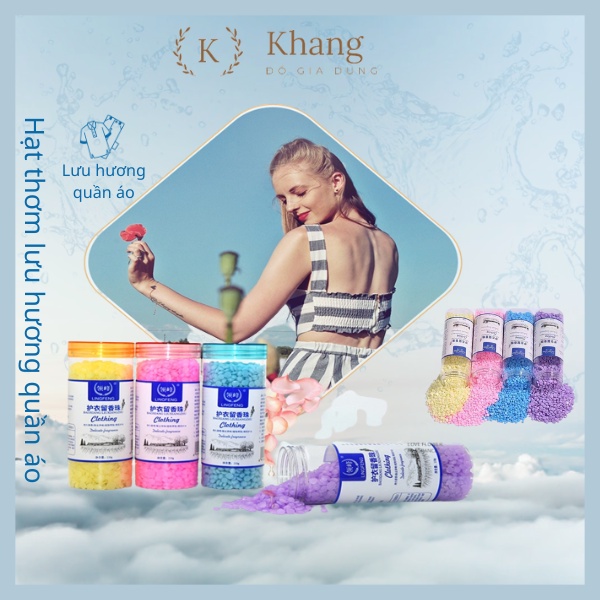 Hạt lưu hương quần áo 72 giờ hộp 110g 4 mùi hương tùy chọn Hoa hồng, Đại dương, Canh, Oải hương (HLH04)