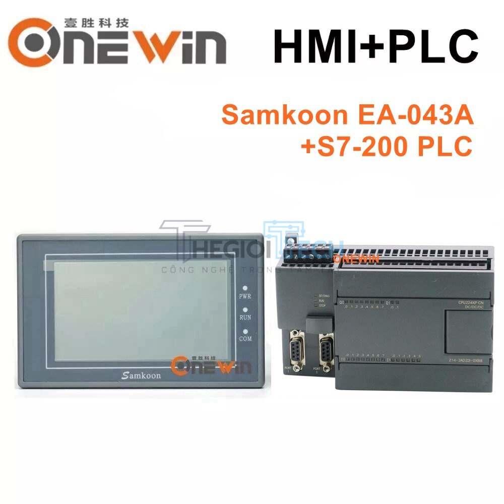 Màn Hình HMI Màn Hình Cảm Ứng 4.3 Inch Và S7-200 Series PLC Điều Khiển Công Nghiệp Ban CPU222 Transistor