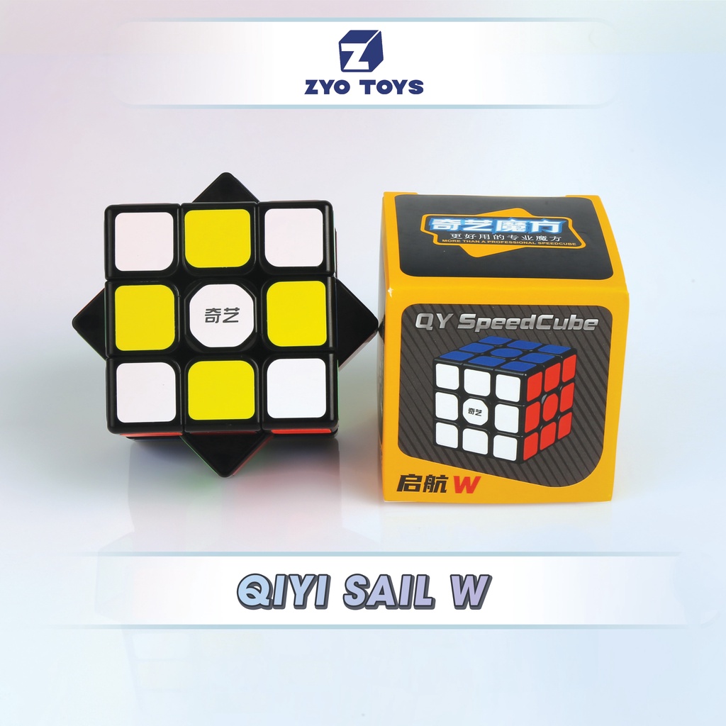 Rubik 3x3 Qiyi Sail W Sticker - Đồ Chơi Trí Tuệ 3 Tầng Viền Đen 