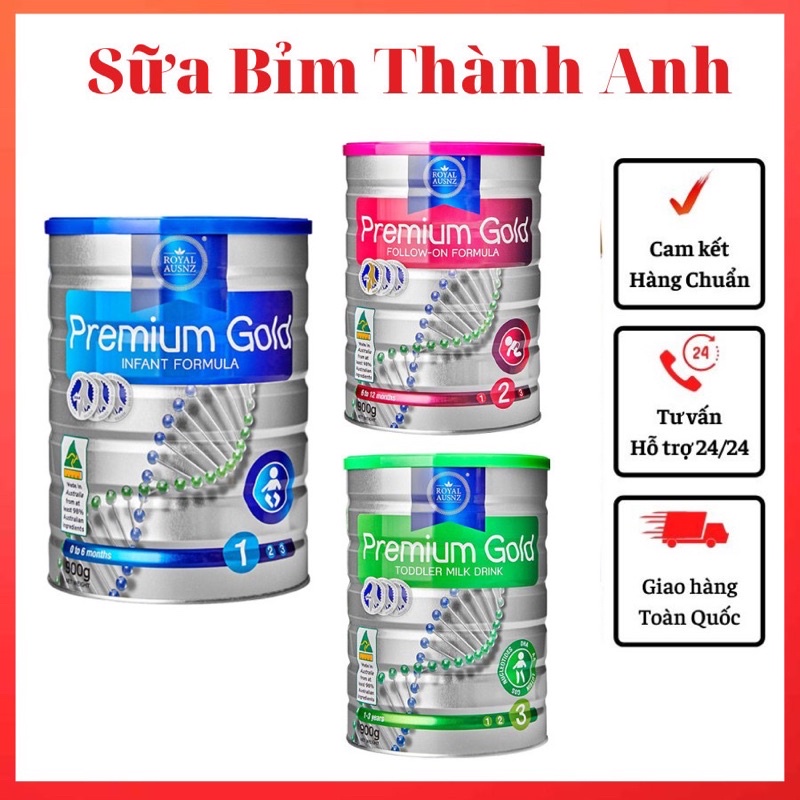 Sữa Hoàng Gia úc Premium Gold Đủ Số 1-2-3 900g [Date 2025]