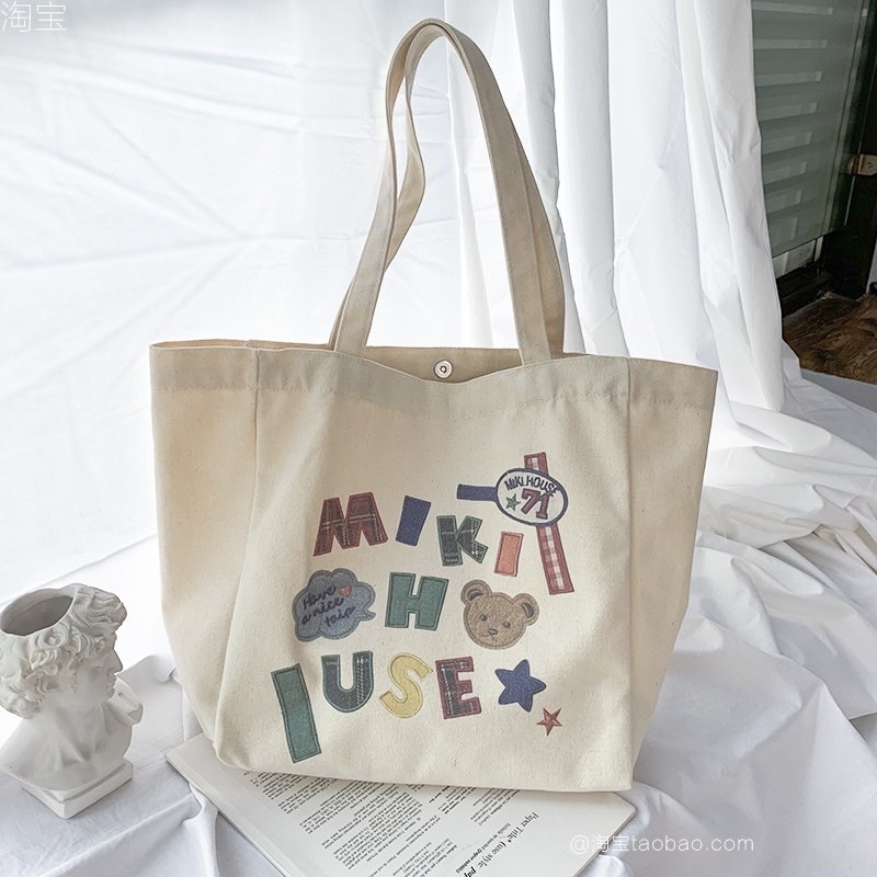 Túi tote hoạ tiết dễ thương 002