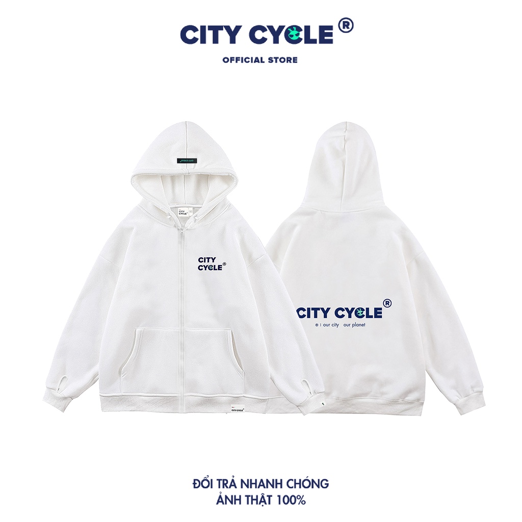 Áo khoác hoodie chống nắng City Cycle nỉ bông form rộng oversize unisex Local Brand