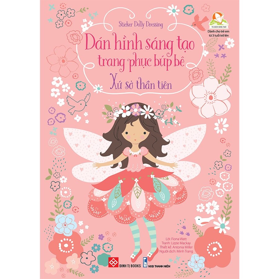 Sách - Sticker dolly - Dán hình sáng tạo trang phục búp bê - Usborne - Sách bóc dán cho bé gái