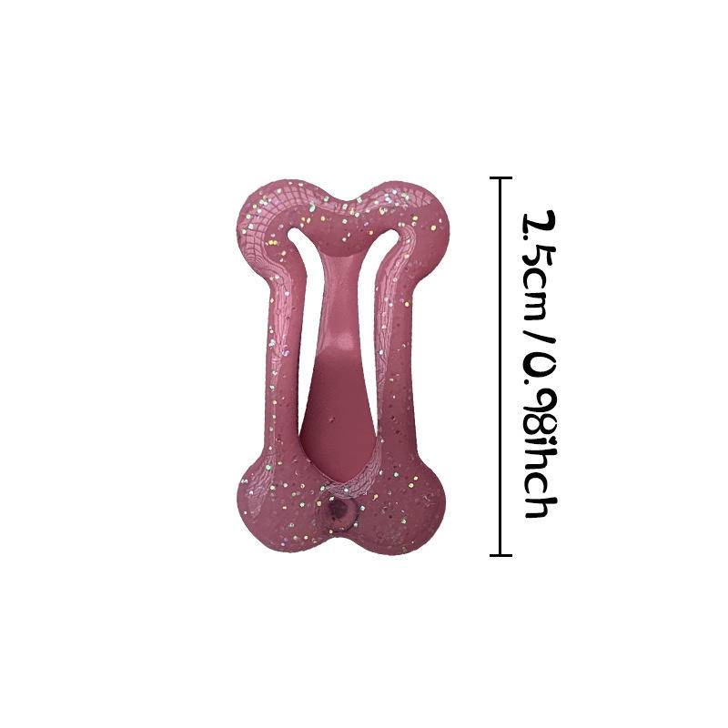 Kẹp Tóc Hình Khúc Xương 2.5cm Màu Sắc Kẹo Ngọt Dành Cho Thú Cưng