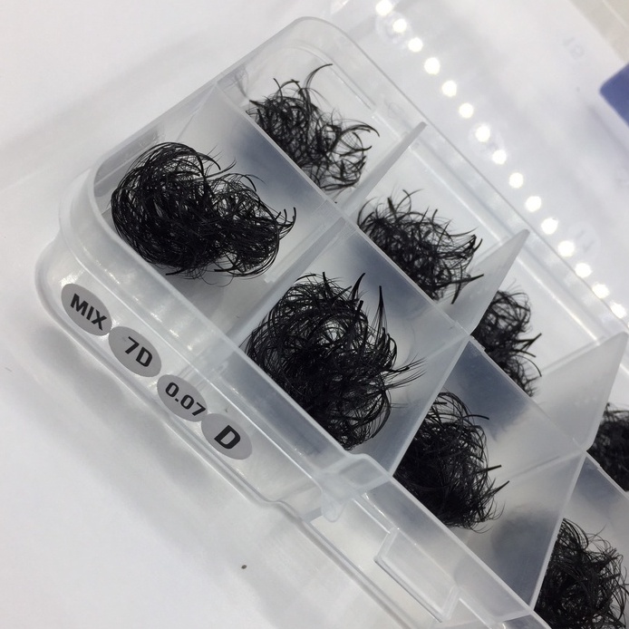 Mi fan 7D 0.07 wispy mix size 9-16mm_Dụng cụ nối mi_Thiên Ngọc