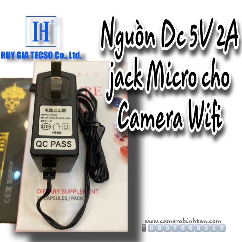 #Nguồn #Adaptor #Camera #Wifi  đầu micro  5V 2A