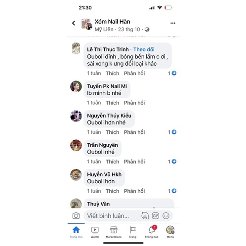 Sơn gel Base - top - cứng móng Ouboli siêu bền bóng Chính hãng