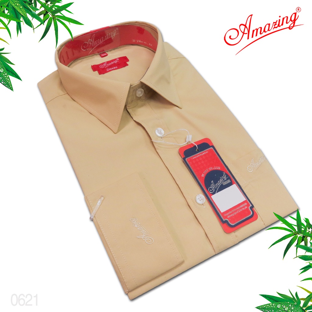 Áo somi nam thời trang Amazing cao cấp, chất vải mịn, mát, form basic (có tới size 100kg), vạt bầu, tay dài