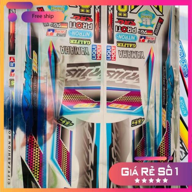 FREE SHIP + QUÀ TẶNG Tem rời xe Sirius 110 chất liệu Crom cao cấp