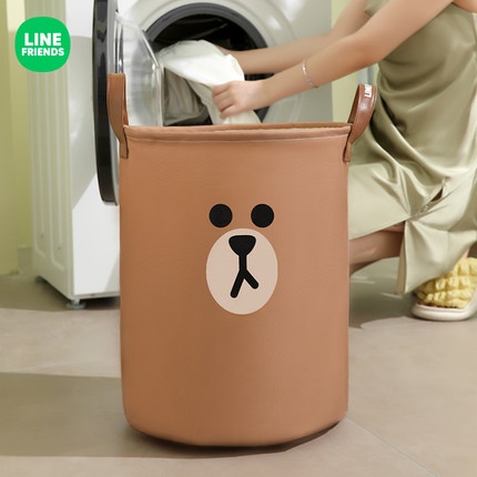 LINE FRIENDS GIỎ ĐỰNG QUẦN ÁO BẨN ĐỒ CHƠI CÓ THỂ GẤP LẠI VẢI OXFORD RÚT LẠI CHÓNG BỤI BẨN