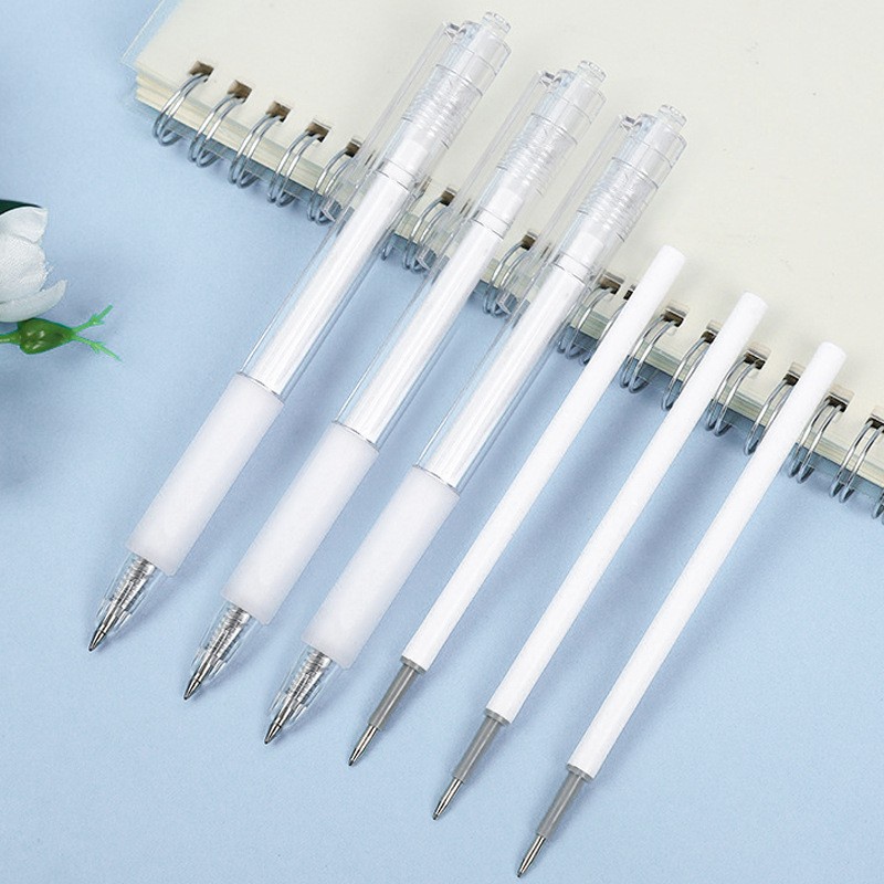 Heytabox ruột bút bi nước đen 0.5mm bút gel đen muji bút mực gel xanh đồ dùng học tập văn phòng phẩm BB6 RBB1