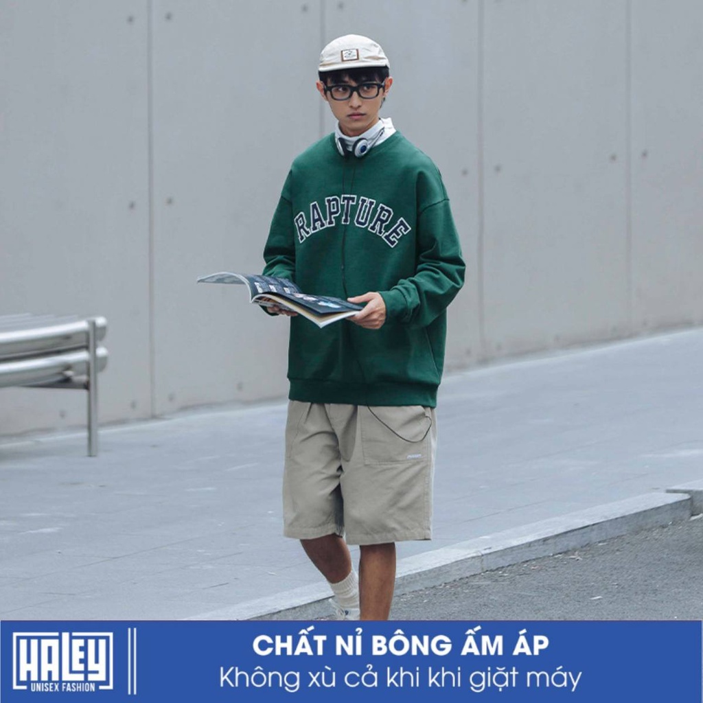 Áo Sweater HD32 HALEY Nam Nữ Unisex Dài Tay RAPTURE Chất nỉ bông Ấm áp, Dày dặn Phong Cách Hàn Quốc