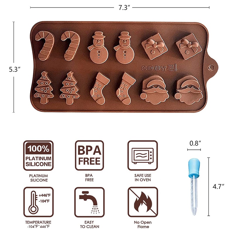 3 Khuôn Làm Bánh, Sô Cô La Được Làm Từ Silicone Với Họa Tiết Theo Phong Cách Giá