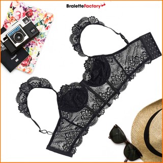 Áo bra ren mỏng, áo lót ren bralette có gọng mút lót nâng ngực kiểu dáng xuyên thấu - n04