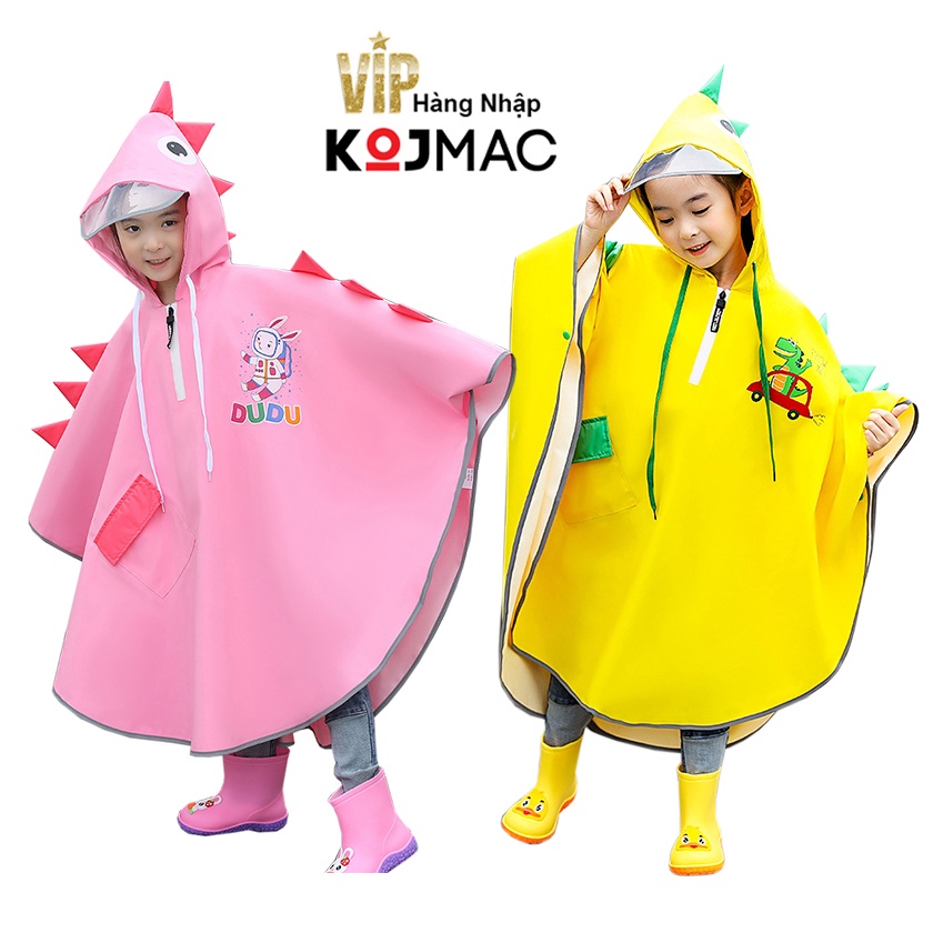 Áo Mưa Trẻ Em KOJMAC Kids Raincoat Fashion Khủng Long Cao Cấp  Tặng Túi