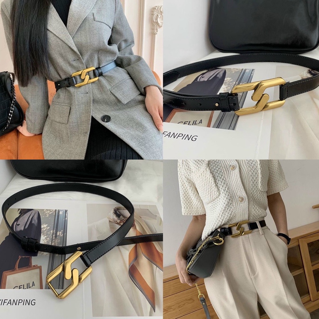 Đai váy Belt Vuông móc đồng Bản 2.5cm