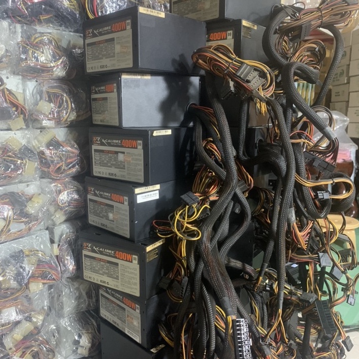 UPS N Guồn XIGMATEK 400W Fan 12 Màu Đen Dây 6P Vga  - Vi Tính Bắc Hải