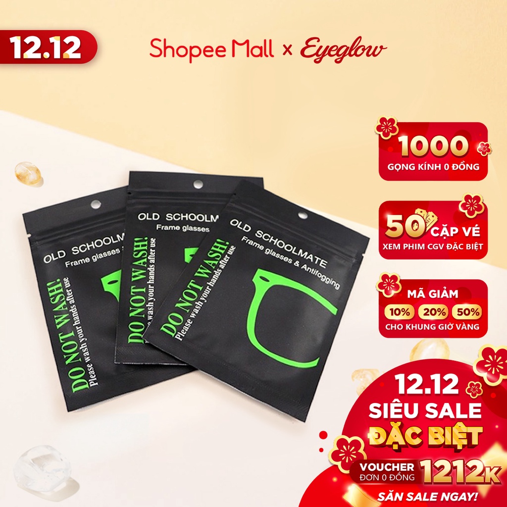 Khăn nano lau kính chuyên dụng EYEGLOW chống bám hơi nước mờ sương hữu dụng mùa dịch EG2201
