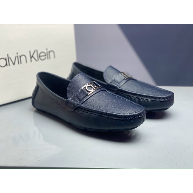 Giày Mọi   Calvin Klein Fullbox Chính Hãng Xanh Navy