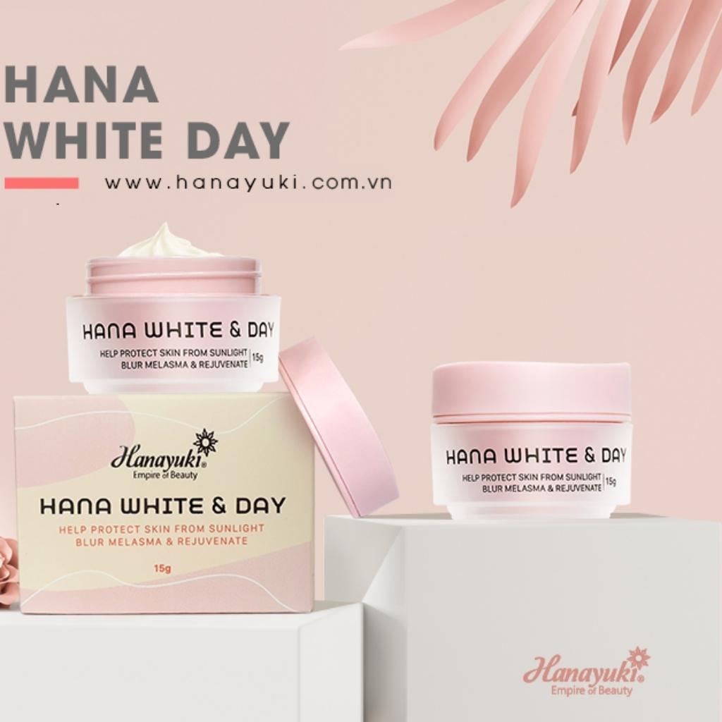 Kem Dưỡng Trắng Da Mặt Hana White Day, Kem Face Dưỡng Ẩm Da Mặt Ban Ngày Hanayuki Chính Hãng 25g