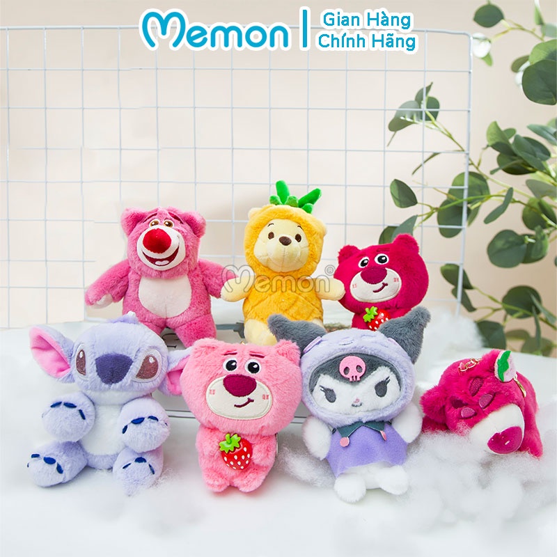 Móc Khóa Gấu Bông Lotso, Stitch, Gấu Pooh Dứa, Kuromi Cao Cấp Memon