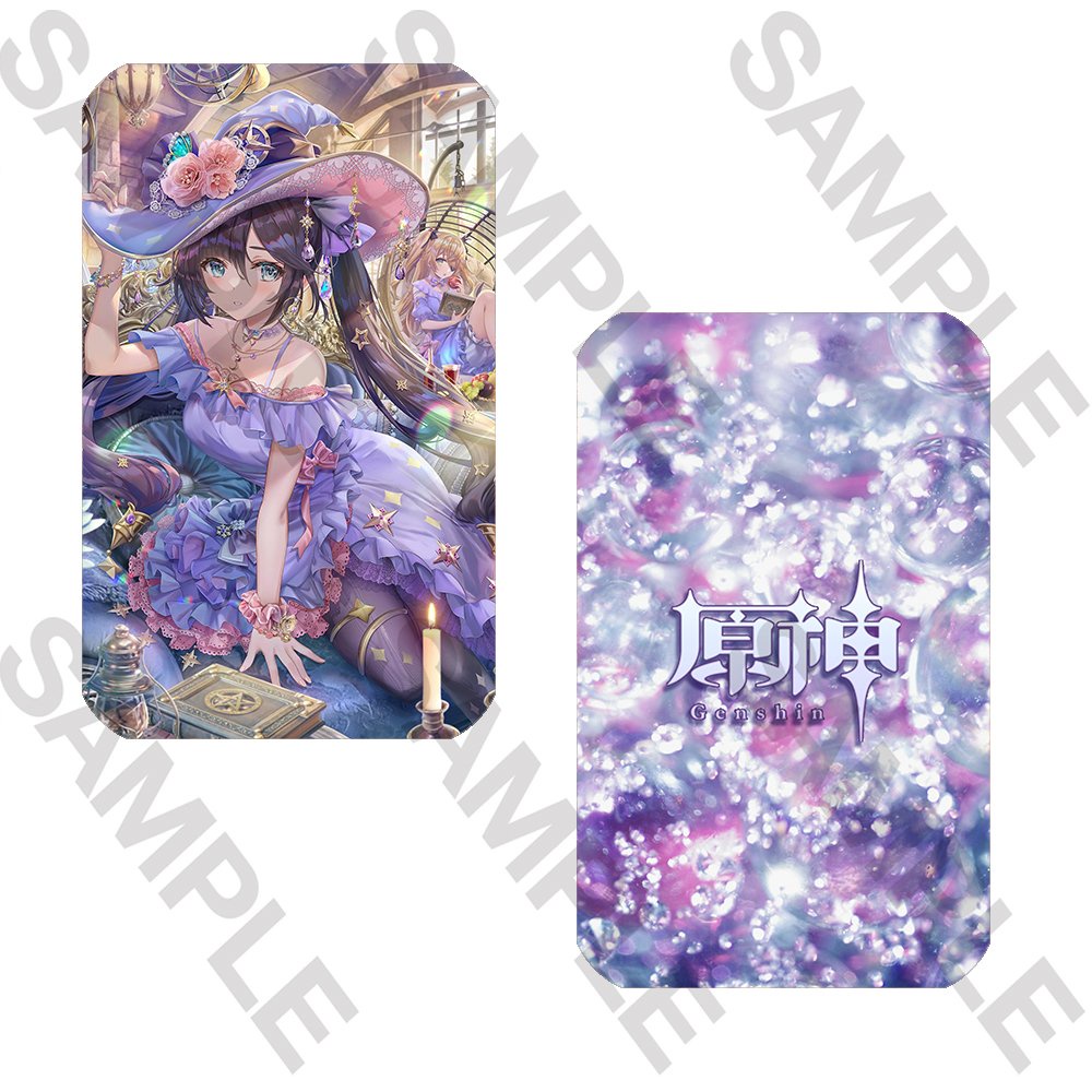 Ảnh card bo góc in hình GENSHIN IMPACT ver LOLI thẻ bo viền 5*8cm anime chibi game 1 tấm