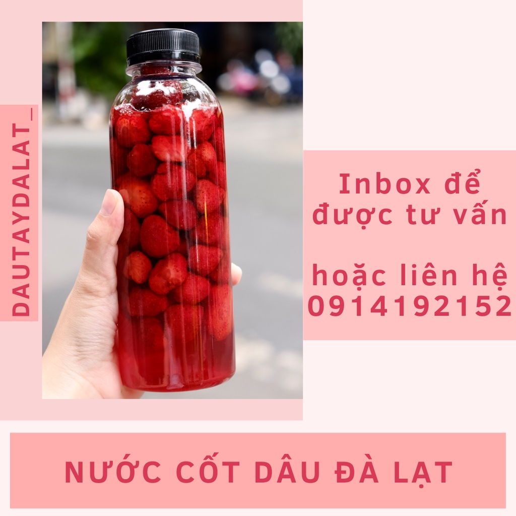 Nước Cốt Dâu Tây Tươi Đà Lạt Ngâm Đường 500ml 1000ml 1 lít / Nước Cốt Dâu Tằm Đà Lạt Ngâm Đường Pha Trà Dâu