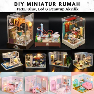 Image of DIY Miniatur Rumah Mni DIY Miniature House Doll House Rumah Boneka Doll