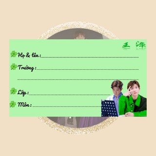 nhãn vở TFBOYS [p2]