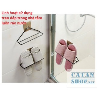Móc treo dép , giá treo giày dép Tam Giác Sắt gắn tường tiện lợi gọn gàng, giá để dép treo tường tiết kiệm không gian