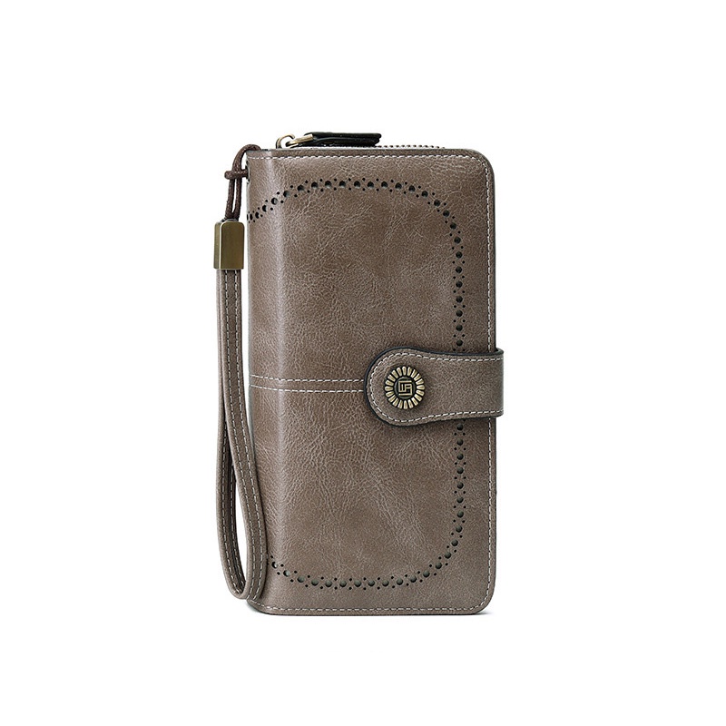 IELGY Ví Dài RFID Chống Trộm Phong Cách Cổ Điển Cho Nữ