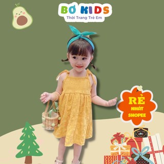 [XẢ KHO] váy bé gái, Váy 2 dây dáng xuông  bánh bèo, chất đũi nhẹ siêu mát VAY023