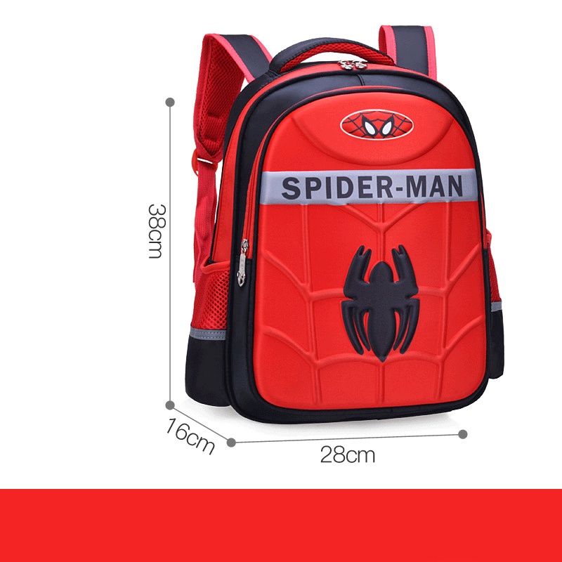 Balo thời trang cho học sinh tiểu học cho bé trai từ lớp 1-3 chống gù, chông thấm nước, cặp sách siêu nhân in nổi 3D