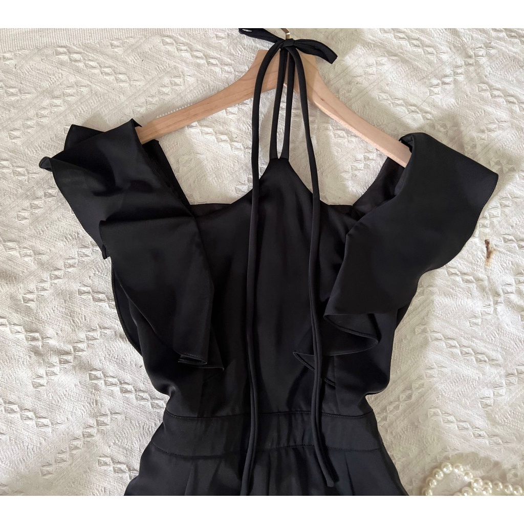 Jumpsuit Sát Nách 2 Màu A1294 Chất Lụa Cao Cấp Kèm Lót Thiết Kế Sang Chảnh