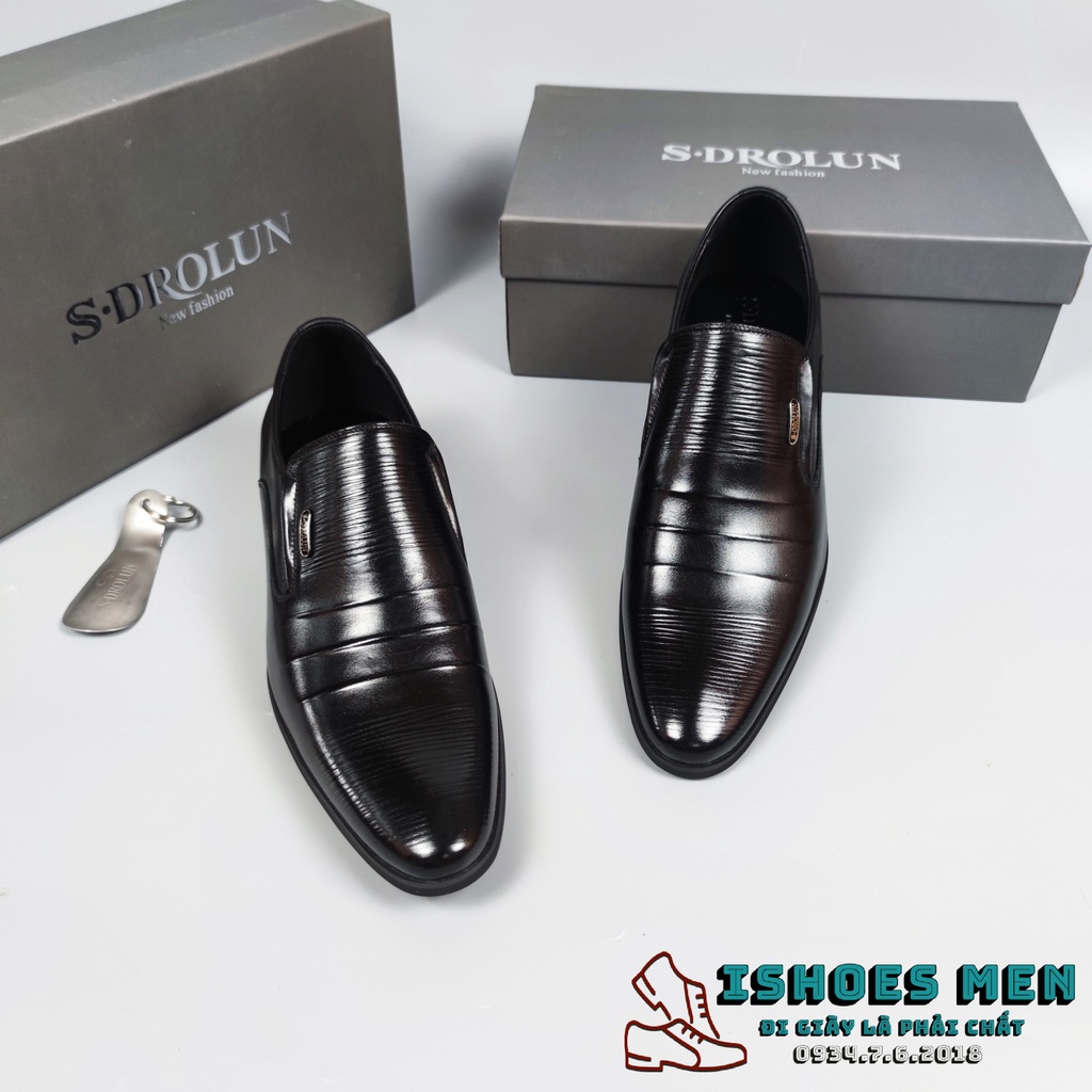 Giày tây lười công sở SDrolun N3009 nhập khẩu chính hãng Full Box kèm đón gót